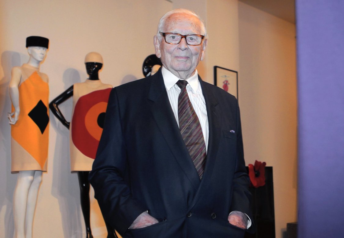 Raffinalla's tweet photo. We sadly say goodbye to Iconic Fashion Designer Pierre Cardin who designed clothes that were works of art. He paved the way as a branding master who showed designers new ways to sell, he was a true fashion visionary. He will be missed, may he Rest In Peace https://t.co/fBsJSjSy7r