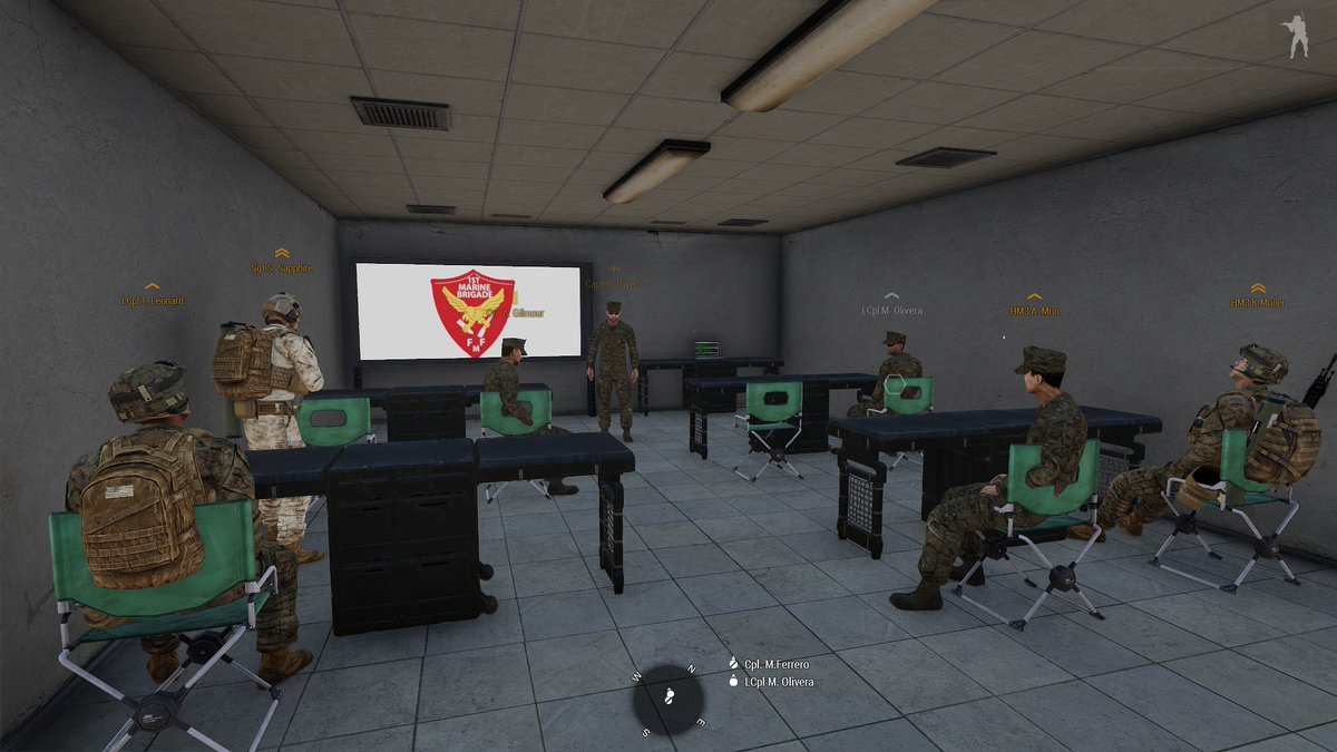 MarineBrigade's tweet photo. Recruit training was a success had 7 people attend. 3 shot expert, 3 shot sharpshooter , and 1 shot marksman. Next step for these 7 is SOI or MCT. #Arma3 #Marines #MILSIM https://t.co/1Cra4OciFL
