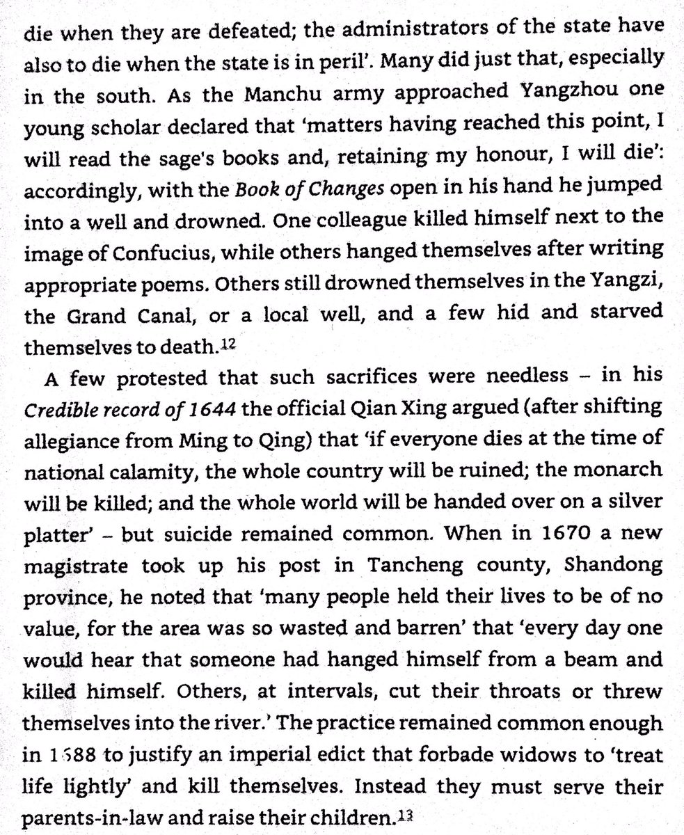 Mass suicides in the face of the Manchu Invasion