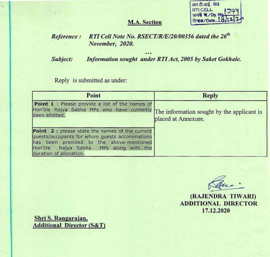 Important:As I'd said yesterday, the Rajya Sabha gave me a list of MPs who have secured an EXTRA "guest accommodation" along with the "guests" occupying these. These are prime Lutyens Delhi MP houses being given to "guests" who are not public servants in any way.Thread 