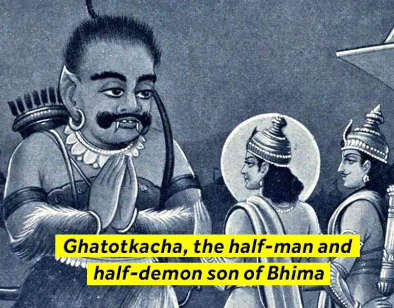 A great warrior in the Epic battle Mahabharata was -Ghatotkacha.He was the first son born to any of the pandavs.Son of Bheem & Hidimba.His mother was from the Rakshas kul that made him half-Rakshas & gave him many magical powers that made him an important warrior in the war.