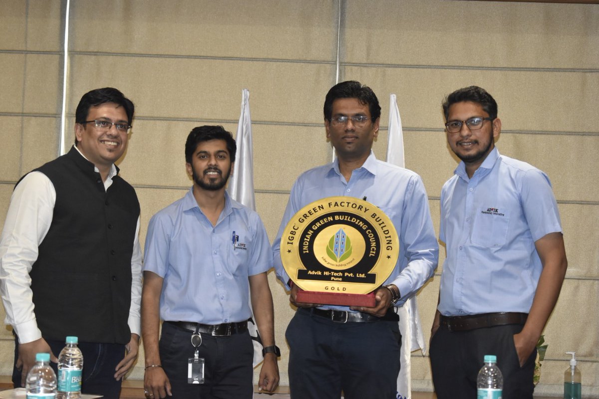 IGBConline's tweet photo. #AdvikHiTech Pvt Ltd in Chakan, Pune was recently awarded the IGBC GOLD certification under Green Factory Building Rating.
In this regard, a virtual @IGBConline Plaque presentation ceremony was organised on 24 December 2020.
(1/2) https://t.co/q0ny33k74N