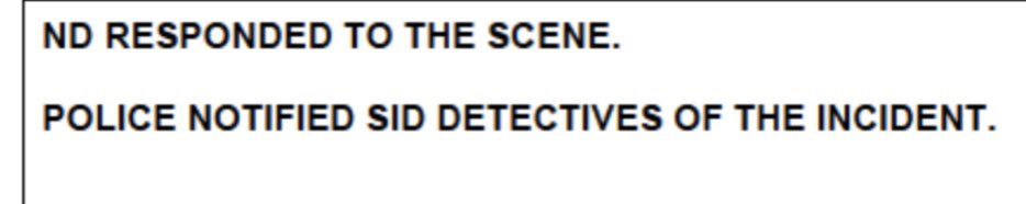 It looks like it wasn’t just junior officers on the scene, either. The first officers there called for a supervisor, who came to the scene.And, after they all left, they passed the information to detectives in the “SID,” which is the Specialized Investigations Division.7/x