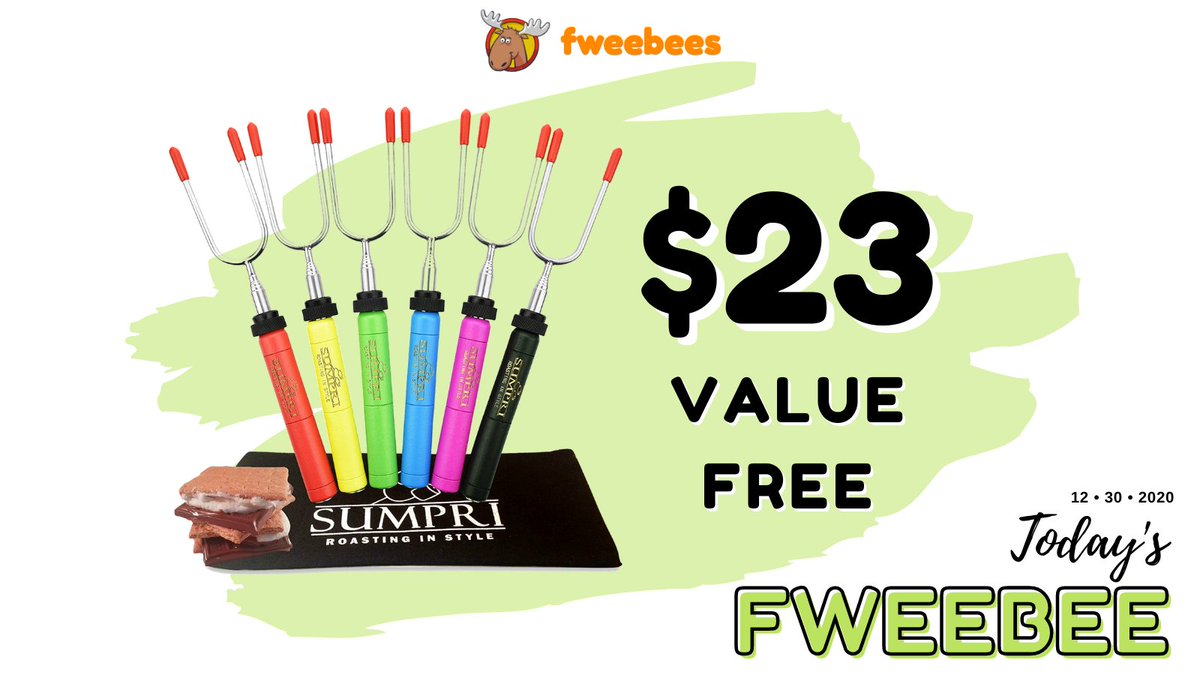 fweebees's tweet image. Today's fweebee is SUMPRI Marshmallow Roasting Sticks, could be yours for free. Enter now at fweebees.com! #fweebees #dailyfweebee #free #freestuff #freebie #freebies #sweepstakes #MarshmallowRoastingSticks #SUMPRI