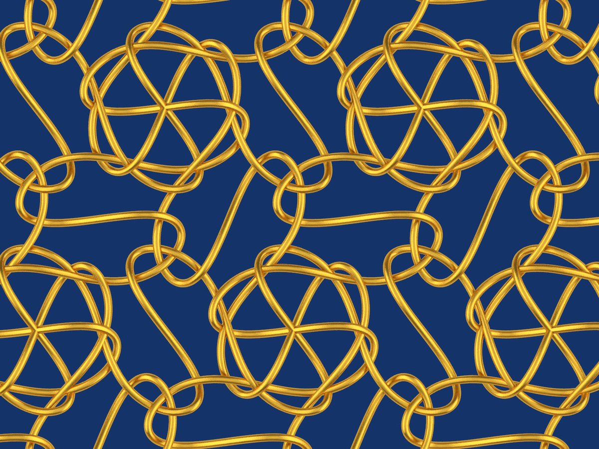 Working on patterns invariant under layer groups made from systems of frieze wires. <a href="/BridgesMathart/">Bridges Math Art</a> @geometry <a href="/symmetry/">Nick Sakellariou</a>