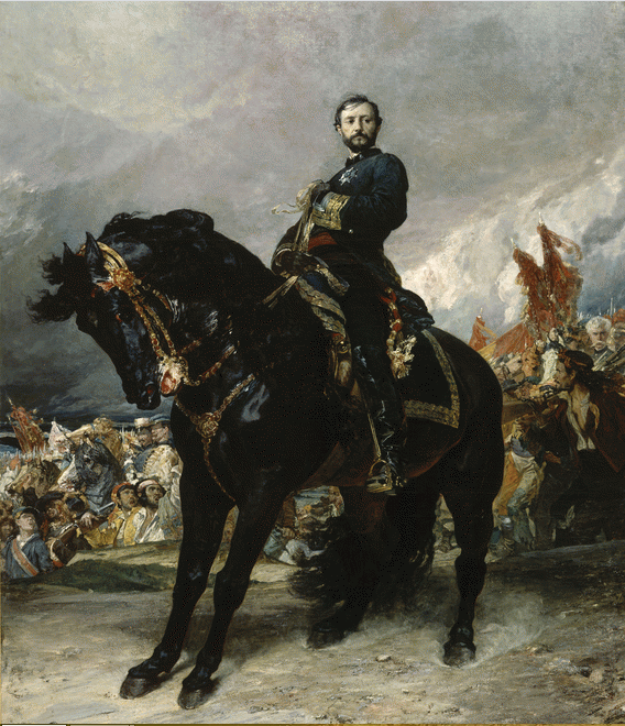 DonJuanDAustria's tweet photo. Hoy en 1870, mientras Juan Prim fallecía tras el atentado perpetrado 3 días antes, llegaba a Cartagena Amadeo de Saboya para tomar posesión como Rey de España. 

Amadeo embarcando rumbo a España desde el puerto de La Spezia https://t.co/mDope43rU2
