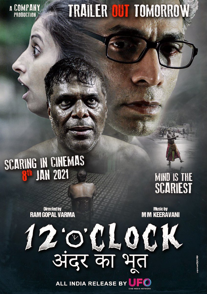 Ram Gopal Varma on Twitter: "Here is the second poster of #12'o'CLOCK my horror film Trailer 2 will be out Tomorrow at 12 Noon ..Film features #MithunChakraborty @AshishVid #KrishnaGautam #MakarandDeshpande @DalipTahil #ManavKaul @