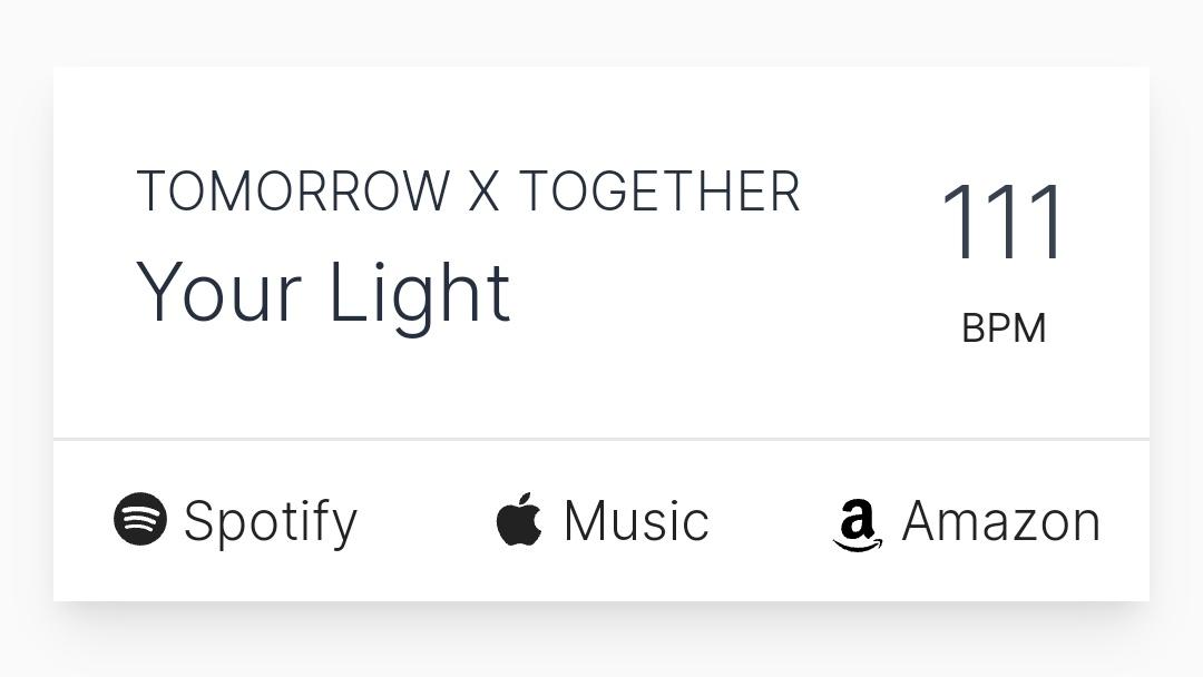 your light - 111 bpm