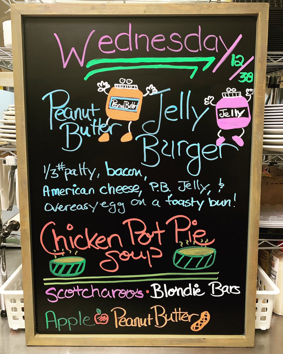 ngcitycafe's tweet photo. Good Morning kids!
๐ถItโs PB & Jelly Burger!
PB & Jelly Burger!
PB & Jelly Burger!
Now where you at? ๐ถ
Chicken Pot Pie soup, Chicken Salad, pies, and bars round out the day.
Have a good one. โ๏ธ
#newmangrove #pbjellytime #pbjburger https://t.co/ZpHhbX9JhS