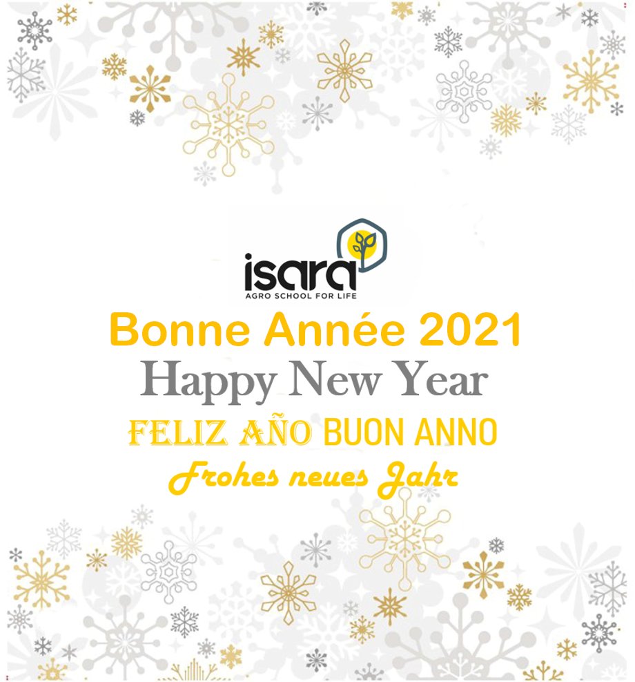 Toute l'équipe de <a href="/isaralyon/">ISARA - 2 campus Lyon & Avignon</a> vous souhaite une Belle et Heureuse Année 2021
