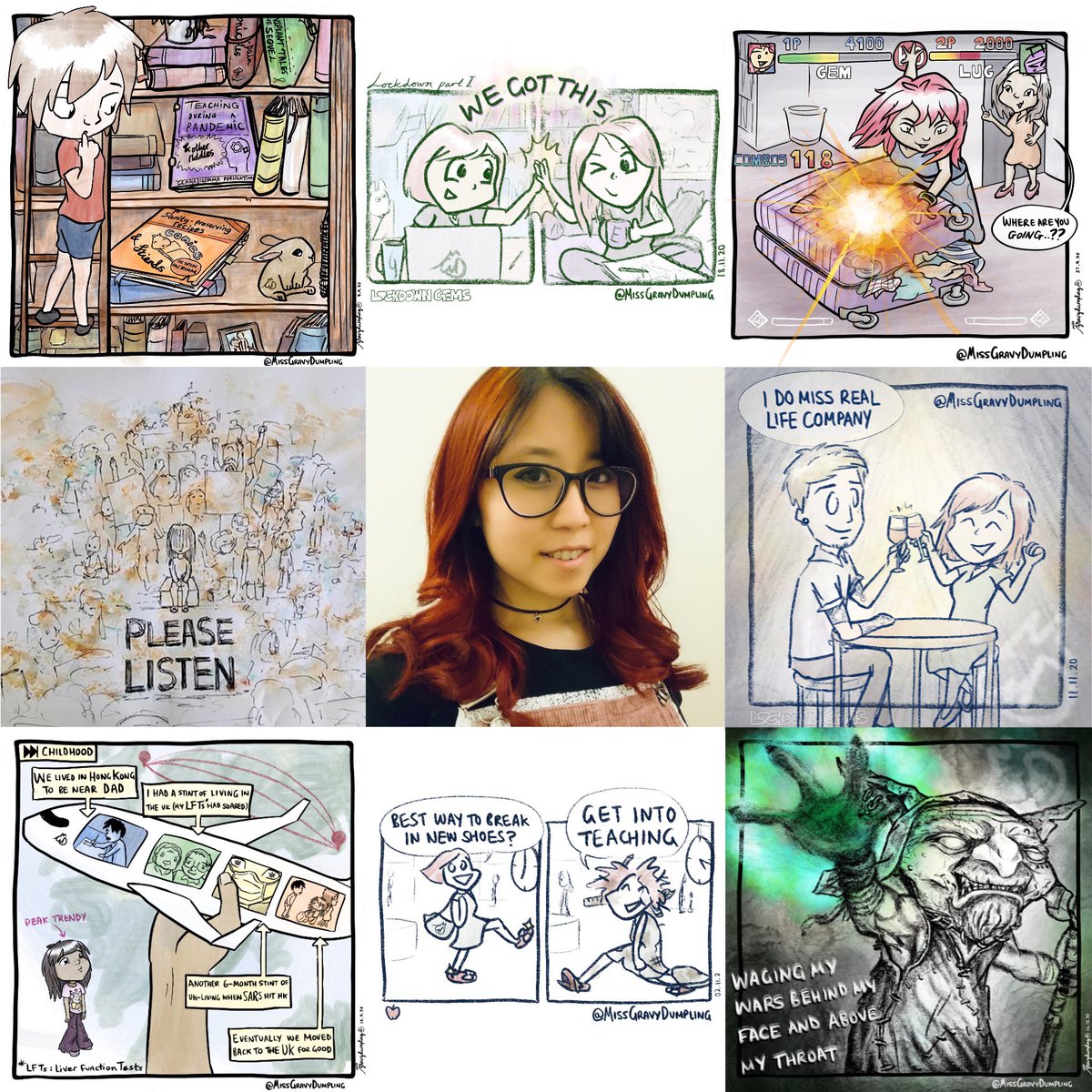 Looking back at some comics and artsss! 🎨🌻My best & brightest wishes to everyone for a better year 💖 #artvsartist2020 #artchallenge #art #comics #BIPOCartist #illustration #digitalart #digitalillustration #artlife #teacherlife #transplantlife #covidcomics #webcomic #diarycomic