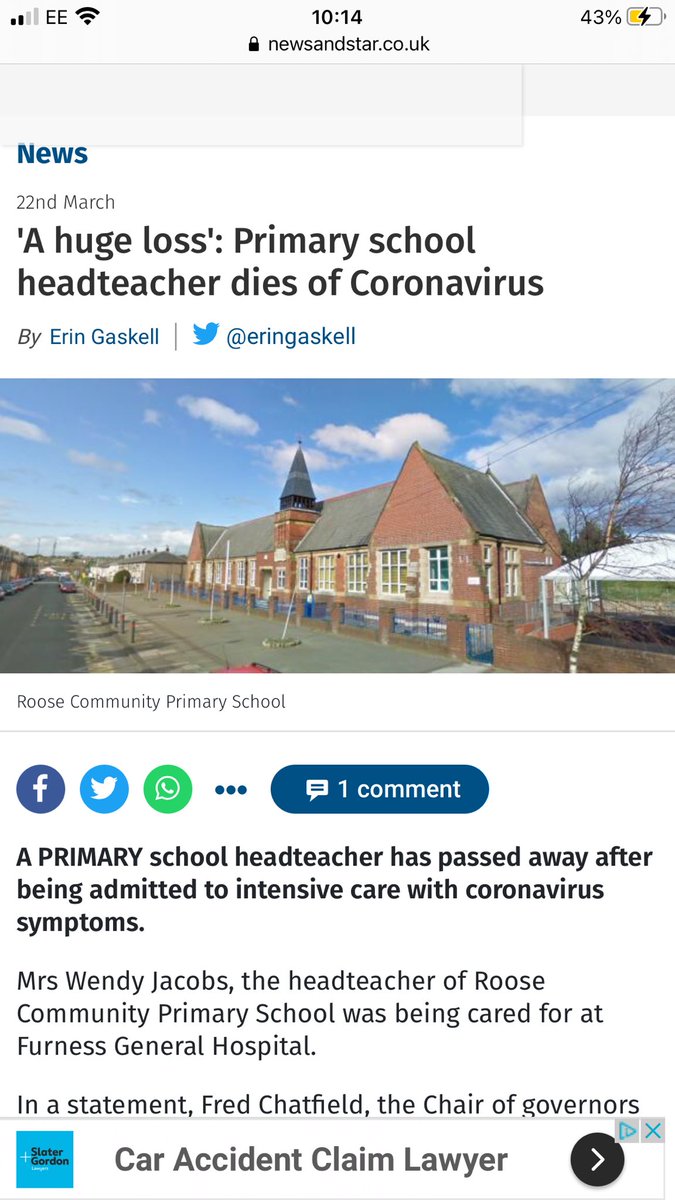 It is with a heavy heart to have to do this, I do not take any pleasure in doing so. But, due to people still stating that school staff are not a risk I feel it is necessary to show the reality. My condolences go out to the individuals who have lost their lives and their families