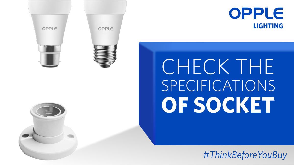 Oppleindia's tweet photo. ThinkBeforeYouBuy: The light fixtures have sockets of different sizes and types for different purposes! It's good to check the socket before buying the LED bulbs for them to avoid the inconvenience! 
#LEDBulbs #LightFixtures #LedLights #LightTips https://t.co/yw4WTUZpWf