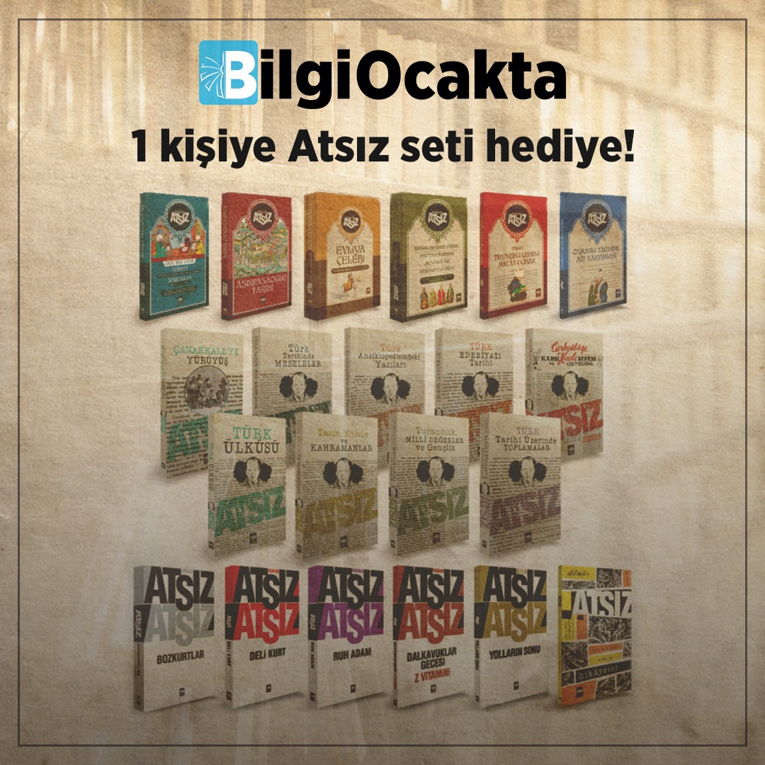 📚3. Kitap Çekilişi📚

Yeni yıla doğru #BilgiOcakta'dan muhteşem bir kitap çekilişi daha!

Görselde yer alan ömürlük seti kazanmak için yapmanız gerekenler:

🔸 <a href="/bilgiocakta/">Bilgi Ocakta</a>'yı takip etmek
🔸Yoruma 3 kişiyi etiketlemek
🔸Bu tweeti Rt+Fav yapmak

Şimdiden keyifli okumalar dileriz.