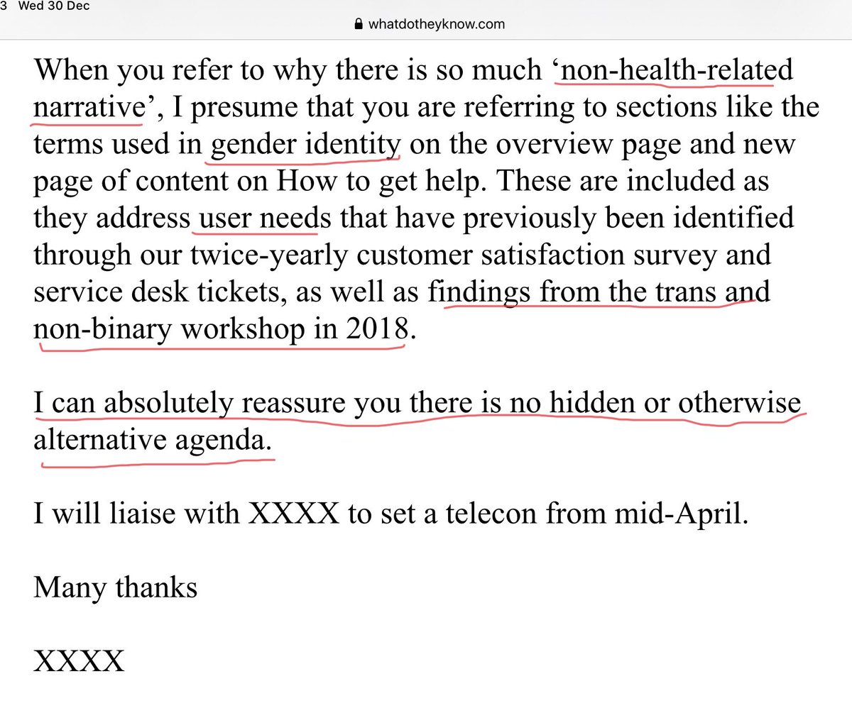 The denial. Which references the trans and non-binary workshop. 