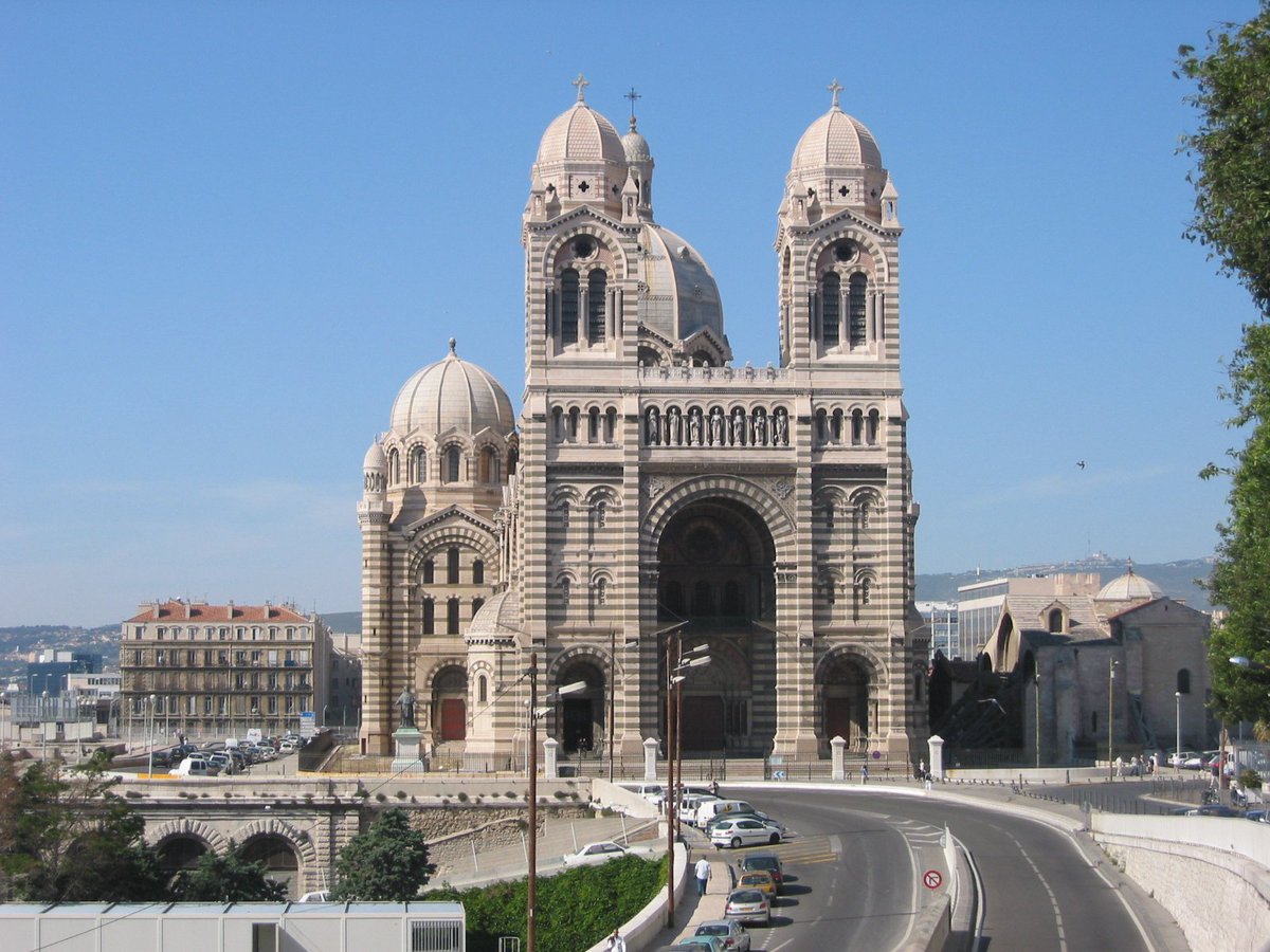 The 19th century was a dream of expansion and mobility. In 1852, the Cathédrale de la Major facing the docks was rebuilt in an ~Oriental Byzantine style. The urban renovators of the Second Empire fantasized a mystical union of the East and West with Marseille at the heart.