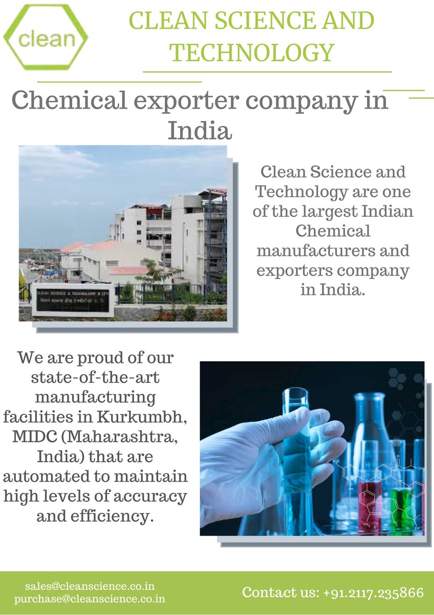 Clean Science and Technology is leading Largest Indian manufacturer and Exporter of Anisole in India and Global. 

If you find Largest Indian manufacturer and expoter of Anisole visit cleanscience.co.in

#Manufacturer #Exporter #Anisol #Supplier #Chemical #India #Science