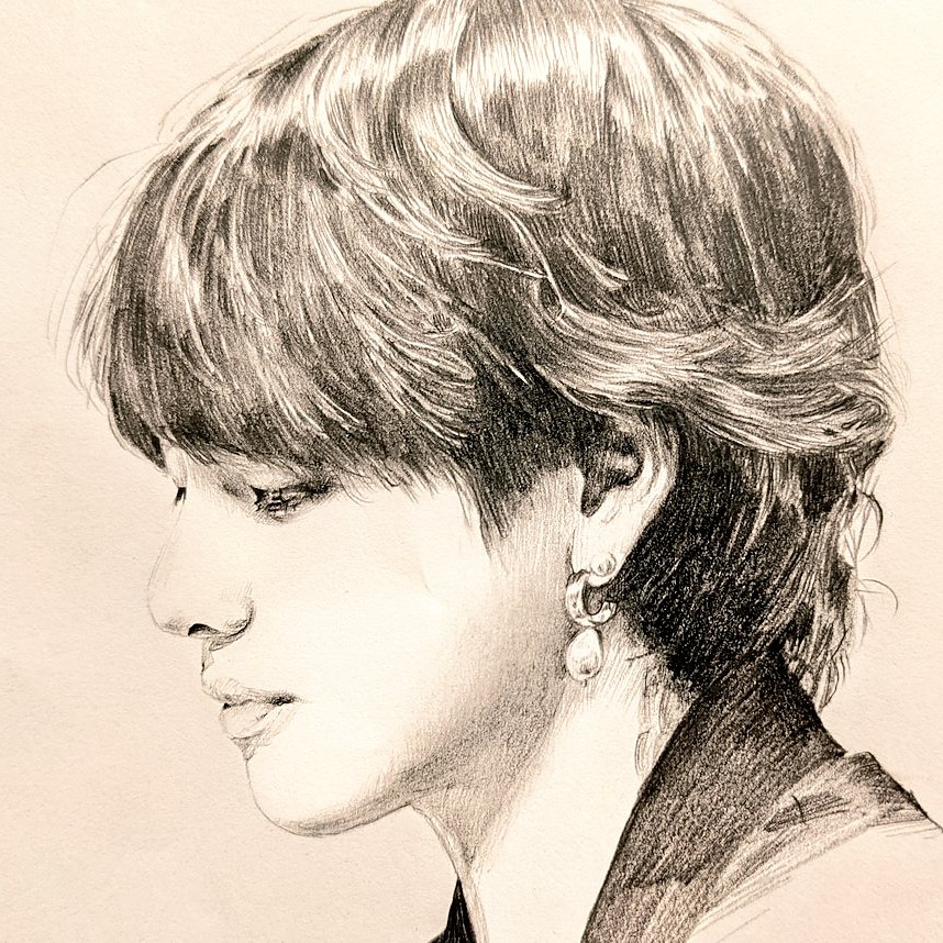 I drew this picture These are the four pictures I drew😄 #btsfanart #jimin #JUNGKOOK #v #jhope #イラスト
#鉛筆画 