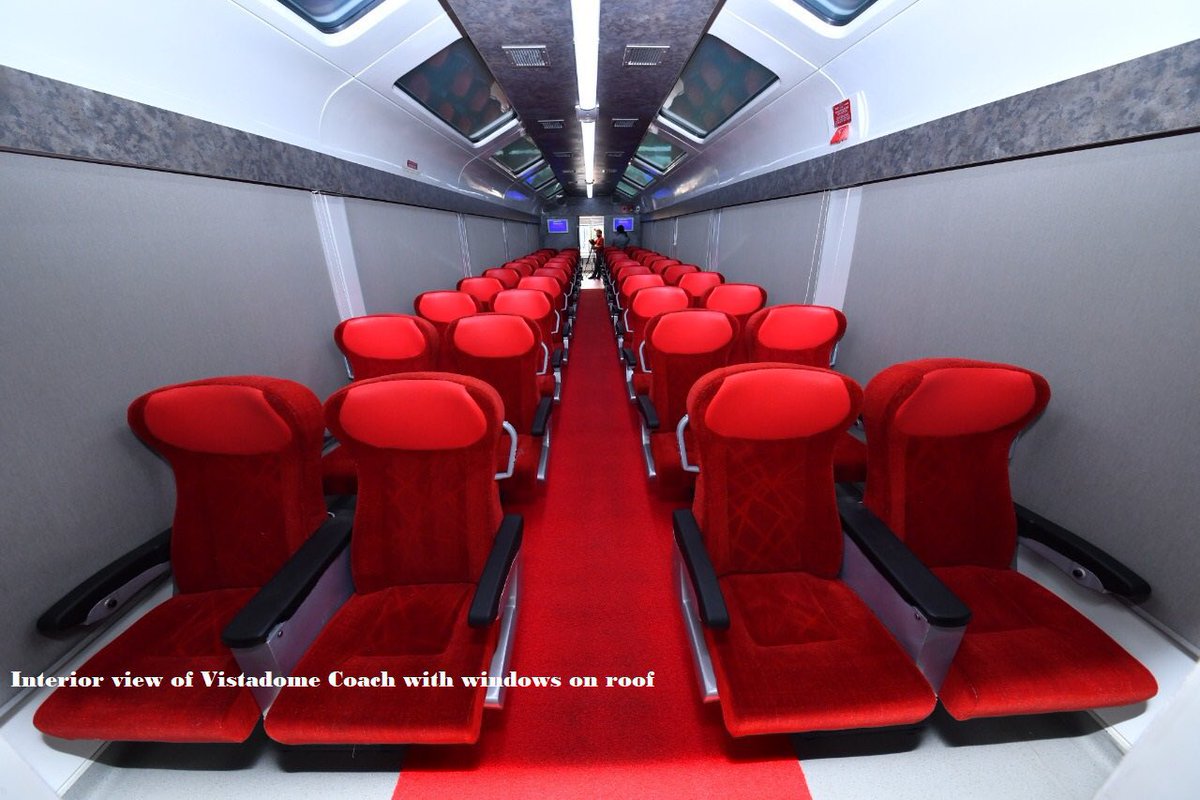 RailMinIndia's tweet photo. Year 2020 is concluding on a Positive Note:

Indian Railways' PU, ICF, Chennai has rolled out two swanky Vistadome coaches.

The first Vistadome LHB coach for BG lines has been cleared for a 180 Kmph oscillation trial.

These coaches will provide memorable experience to tourists. https://t.co/8eArX6N1cL