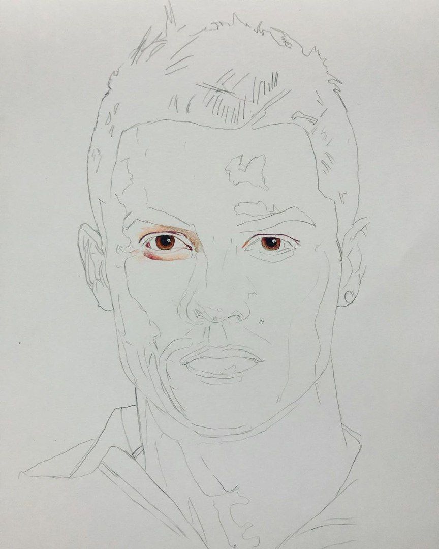 How to draw Cristiano Ronaldo