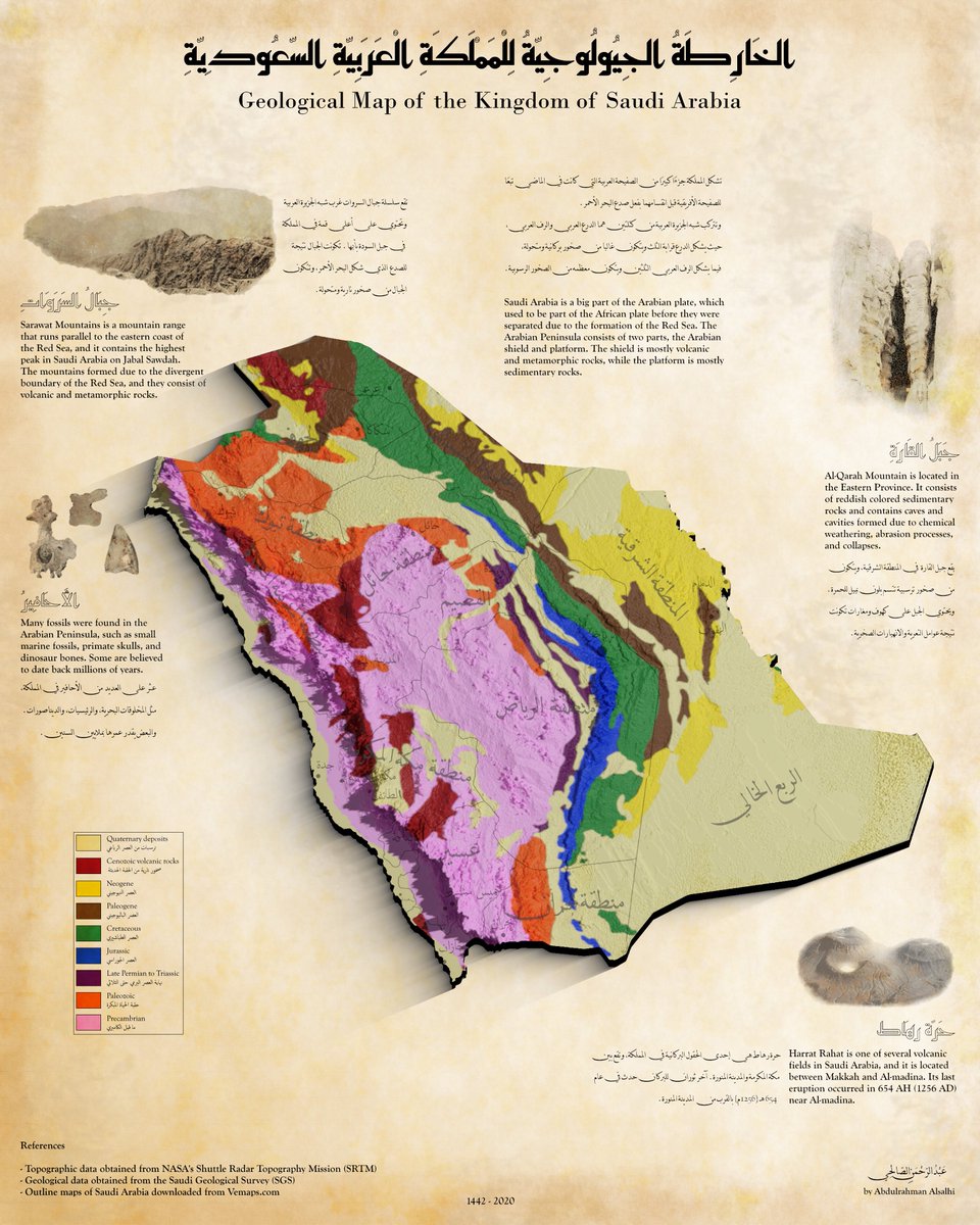 DefNotSalhi's tweet image. انتهيت اليوم من مشروعي البسيط ولله الحمد.
A small project I had been working on.

#blender #Gimp #SRTM #geology 

@SgsOrgSa  @SaudiGeology