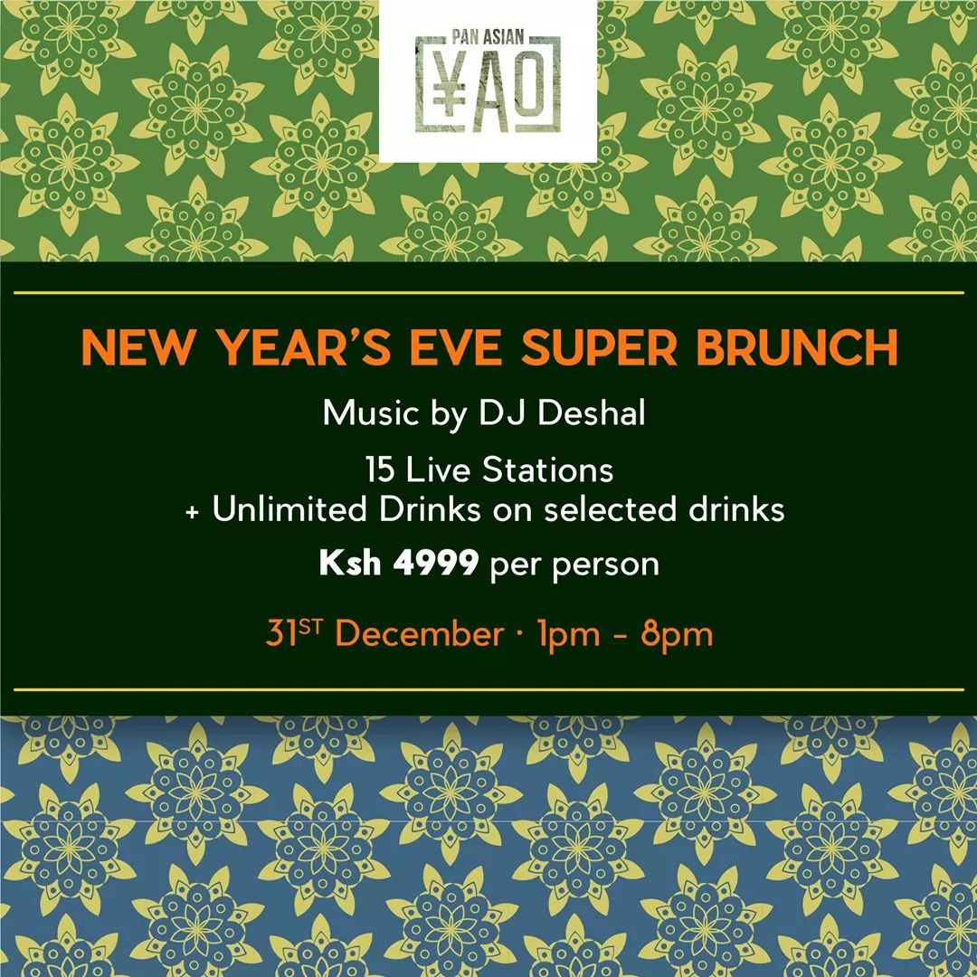 Brunching our way into 2021 with an even bigger SUPER BRUNCH NYE edition. 15 live stations with delicious food and desserts, music by DJ Deshal and unlimited drinks. Unlimited drinks include: Ketel One, Captain Morgan, Gordon's Gin and Johnnie Walker Black Label.