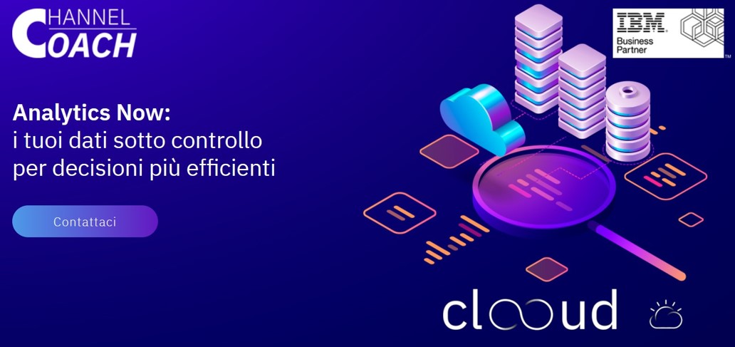 Analytics Now: scopri le principali soluzioni #IBM #Analytics, che possono aiutarti ad avere i tuoi #dati sotto controllo ed assumere le migliori e più efficienti decisioni.Per saperne di più visita bit.ly/3l6lVTy o scrivi a info@channelcoach.it 

#AnalyticsNow