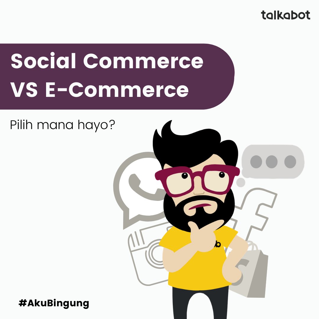 talkabot_id's tweet photo. Halo semuanya! Gak kerasa yaa 2020 udah mau berakhir🥺 Nah sebelum berakhir Bobb mau nanya dong selama tahun 2020 ini kalian kalo belanja tuh lebih nyaman jadi  #TimSocialMediaCommerce atau #TimEcommerce nih? 

#business #ecommerce #socialmediacommerce #onlinemarketing https://t.co/qQQEOlasl0