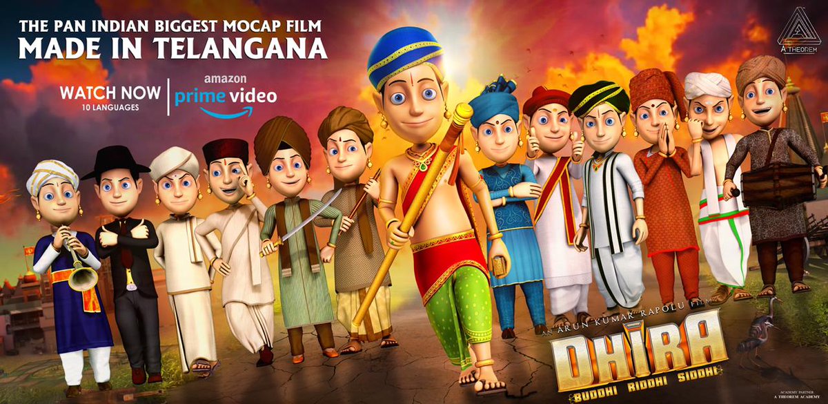 MinisterKTR's tweet photo. IT Minister @KTRTRS congratulated @ARUNKRAPOLU Director of #Dhira - Pan Indian Biggest Motion Capture film completely Made In Telangana.

#Dhira has been produced by Hyderabad based start-up @ATheoremStudios in 12 Indian languages and is currently being streamed on @PrimeVideoIN https://t.co/WCcyB0XVsU