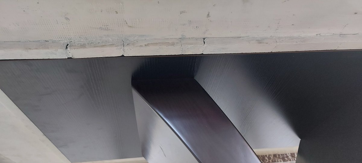 kblessonjohn's tweet photo. Broken beading pieces stuck together to hold a table top. Shoddy work throughout. https://t.co/FToaF0wyfu