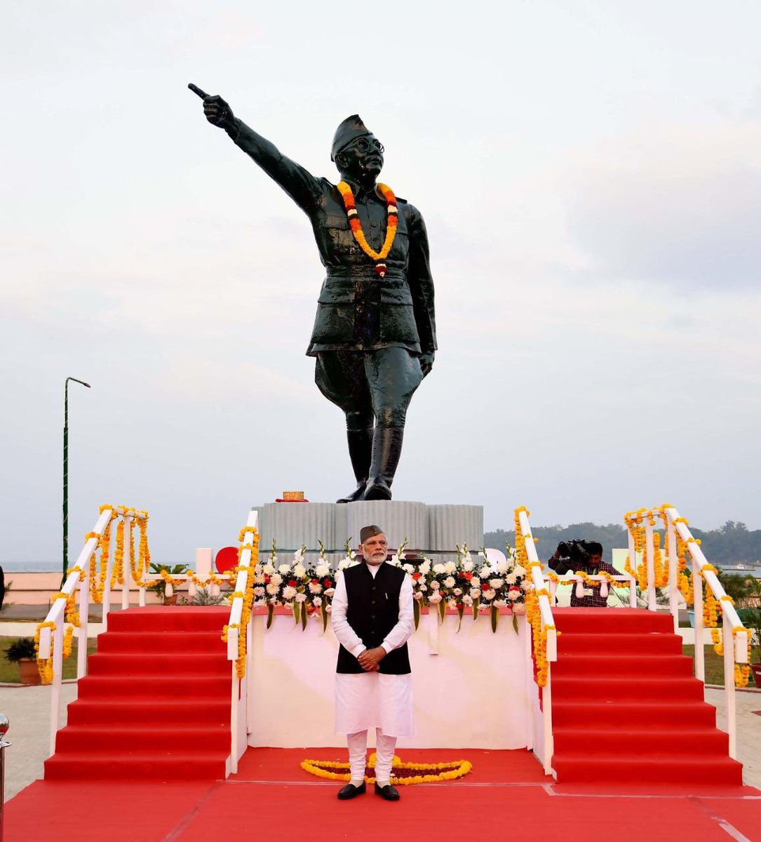 Narendra Modi 30th December 1943 A Day Etched In The Memory Of Every Indian When The Brave Netaji Subhas Bose Unfurled The Tricolour At Port Blair To Mark The 75th Anniversary