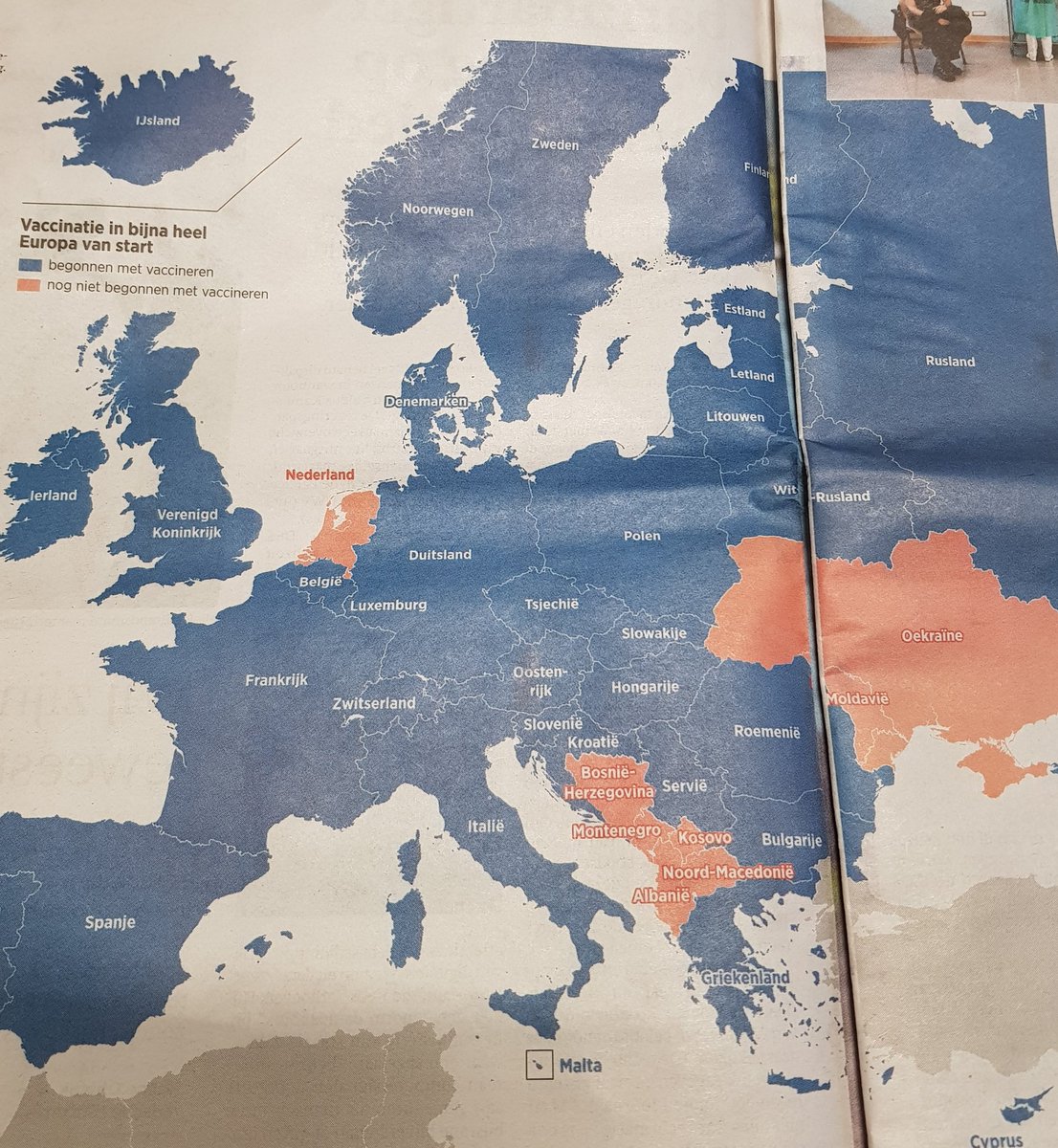 Dit blijft een zorgwekkend en treurig beeld: heel de EU is al begonnen met vaccineren, behalve Nederland. Schandalig dat het hier zo'n zooitje is. #coronavaccin