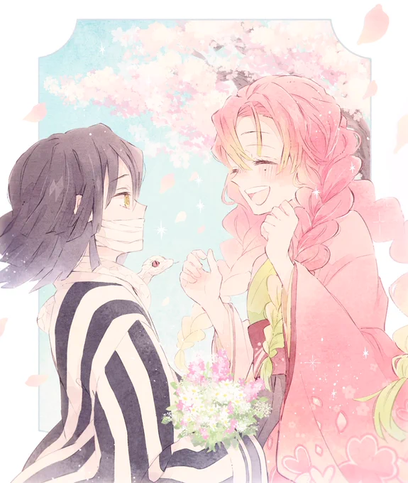 #2020年自分が選ぶ今年の4枚
これかなぁ(❀'˘`❀)
今年もきめつ絵たくさん描けた1年でした?竈門兄妹の誕生日絵は対になってるから並べてみた〜✨ 