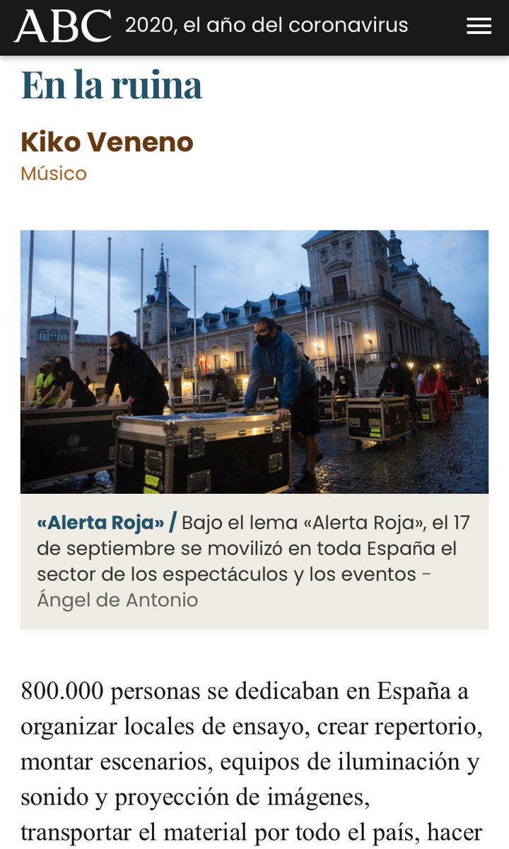 caleroje's tweet photo. Cuatro grandes, @irenevalmore #JoanMatabosch #JaumePlensa y @KikoVeneno, entre los articulistas del #EspecialABC 2020 el año de la pandemia👉 https://t.co/e4PWQAzweE Para guardar en papel y navegar en la web @abc_es https://t.co/RoXrdkLkQl