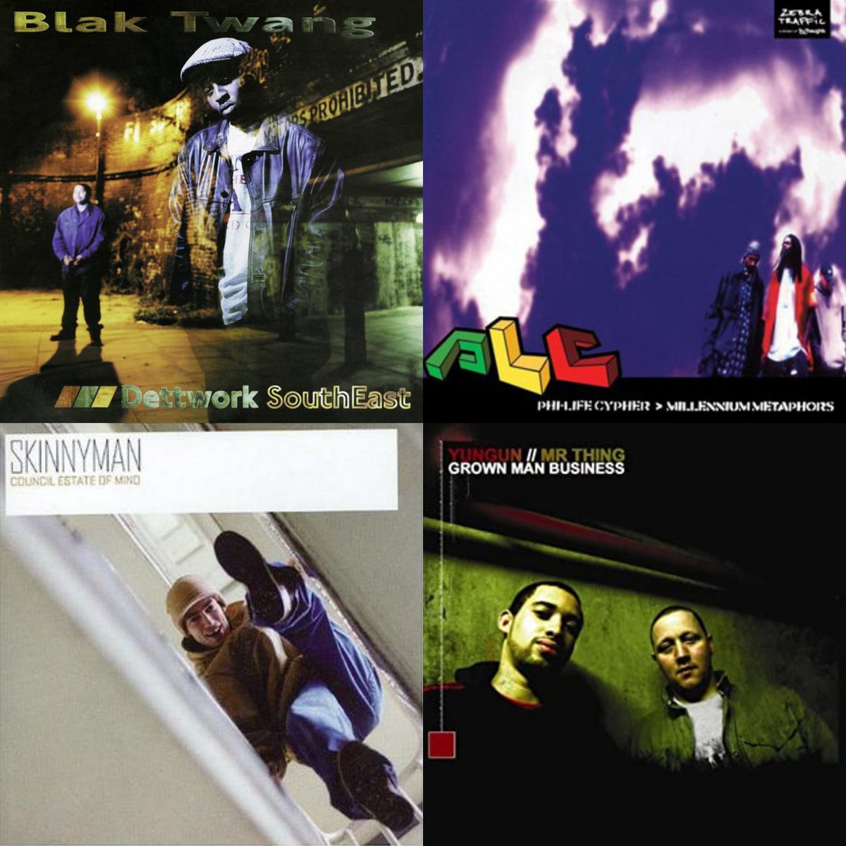 JonesMonthly's tweet photo. 4 classic #UKHipHop albums for the #IsolationOST today 🙌

🏆Original @BlakTwang 🔥 One of the greatest 🙌
🏆Classic #PhiLifeCypher @nappa72 @lifemc @si_phili 🔥🙌
🏆The awesome @skinnymanmudfam 🙌🔥
🏆1 of my fave collabs ever from @EssaHipHop &amp; #MrThing 🔥🙌 

#UKRap #UKHH #uk https://t.co/tgNtbuDDYS
