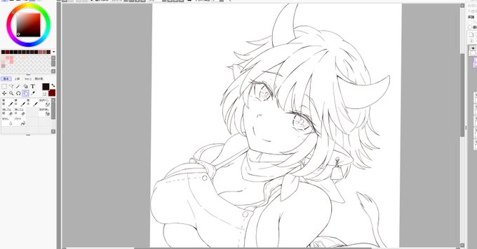 もうすぐ丑年なので牛ちゃん描いてる🖊 