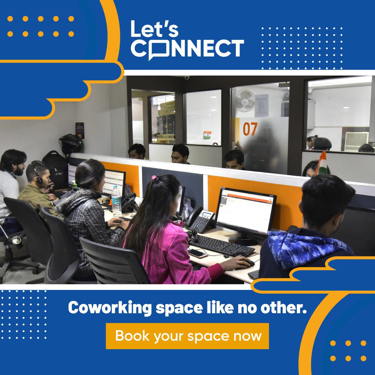 LetsConnect6's tweet photo. The leading coworking space in Noida with all the amenities!
Book your office space now @letsconnect_cowork
.
.
.
.
.
#mondaymotivation #mondaymood #coworkers #letsconnect #letsconnectnoida #coworkingspace #entrepreneur #business #businessowner #cowork #cowokers #workingspace https://t.co/uGX9Dx2CTG