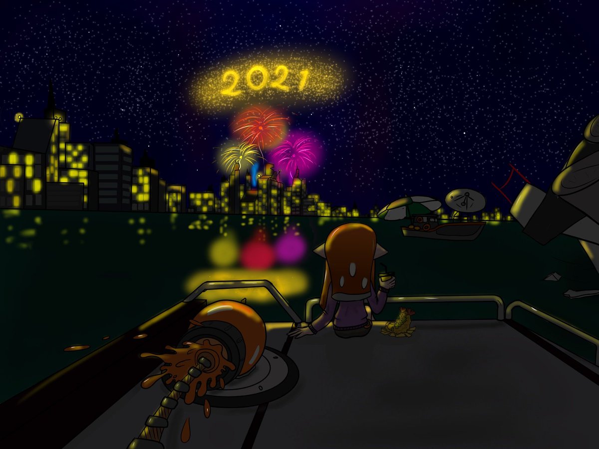 Maggynou's tweet photo. Bonne fête de fin d'année à tous ! 🧡

(Point de vue d'une map de salmon pour changer 👀) https://t.co/1mNyjK43fQ