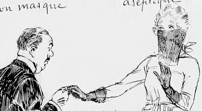 laBnF's tweet photo. "En 1918, le corps médical préconise le port du masque ou de la voilette contre la grippe espagnole." Retour sur les moyens utilisés pour vaincre les épidémies entre 1900 et 1929 avec le blog #Histoire à la BnF https://t.co/GPQReuVV6Q https://t.co/suB2LRIjzC