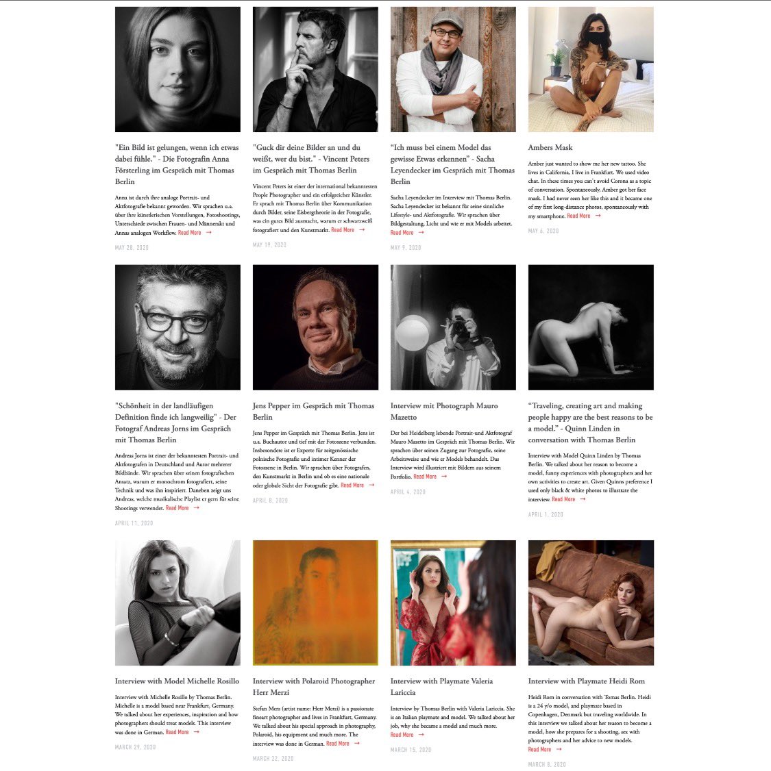 tb_thomasberlin's tweet photo. People in the photo scene both in Europe and America are my interview partners on https://t.co/1nmDsNK0fY with a lot of talks 2020. Thank You! #photographers #artists #intervies #conversation https://t.co/4D1uXFWGpv