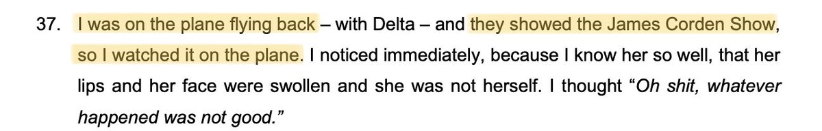 Thread about iO & Dec 15, 2015In his December 2019 witness statement for NGN, iO added a very interesting & specific detail to his witness statement: he watched the infamous James Corden show "on the plane"Interesting fact: if iO flew into LAX this would have been impossible.