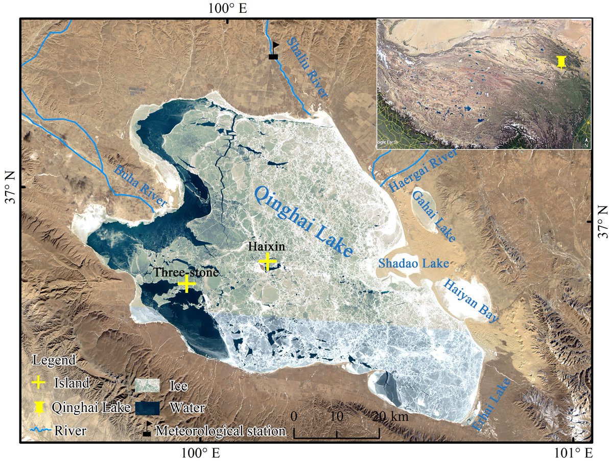 RemoteSens_MDPI's tweet image. Monitoring the #IcePhenology of Qinghai #Lake from 1980 to 2018 Using #Multisource #RemoteSensing #Data and #GoogleEarthEngine
by Miaomiao Qi, Shiyin Liu, Xiaojun Yao, Fuming Xie and Yongpeng Gao
👉mdpi.com/2072-4292/12/1…
#GoogleEarthEngine
#icephenology
#Landsat 
#remotesensing