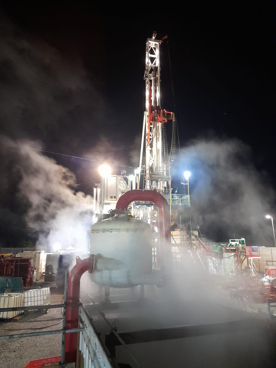 GELtd's tweet image. 2020 was a difficult year all round, although there were at least some positive moments.  Here is picture from the summer, when we first produced #geothermal steam at our #uniteddowns site in #Cornwall .