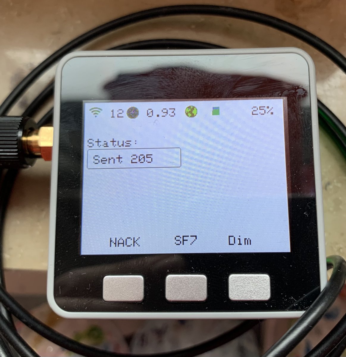 Momentan teste ich meinen TTN Network Tester auf Basis des M5Stack mit dem LoRa 868 Modul. github.com/Bjoerns-TB/M5S… #m5stack #TTN #TheThingsNetwork