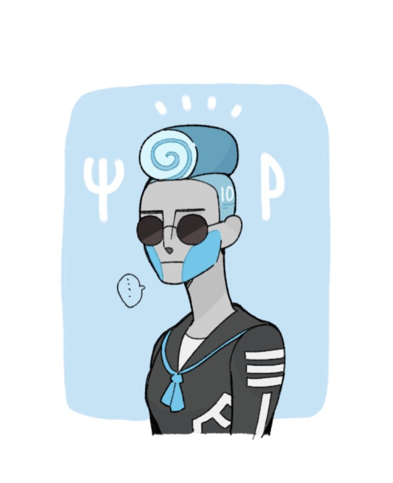 1boy solo male focus ... upper body sunglasses blue hair  illustration images