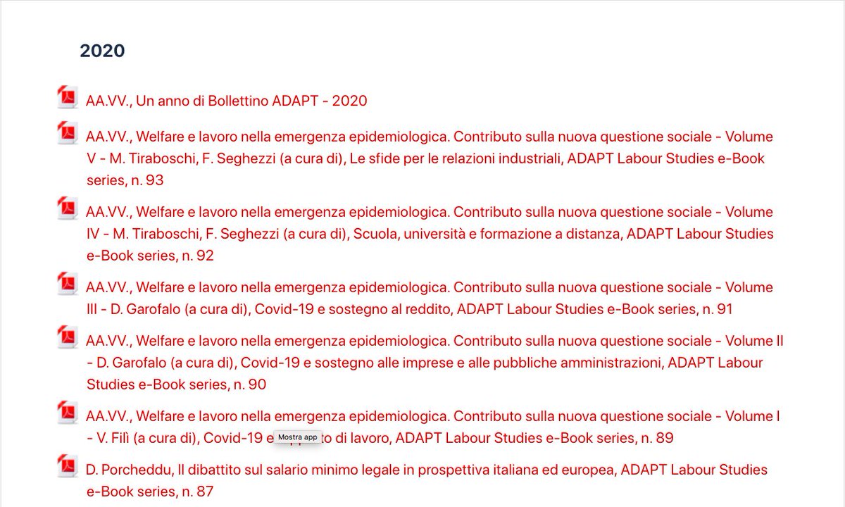 Welfare e lavoro nella emergenza epidemiologica. Contributo sulla nuova questione sociale. Disponibili #OpenAccess (a questo link moodle.adaptland.it/course/view.ph…) i 5 volumi di un lavoro durato 10 mesi e che ha unito 4 gruppi di ricerca (Bergamo, Modena, Taranto, Udine). Buona lettura!