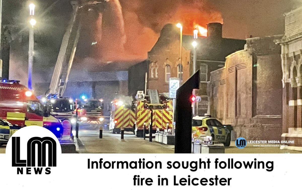 Detectives are appealing for information following a fire at business premises in Leicester.
Officers were called to Great Central Street, off Vaughan Way, at around 11.30pm yesterday (Tuesday 29 December). More FB facebook.com/64442899241035… #FireLeicester