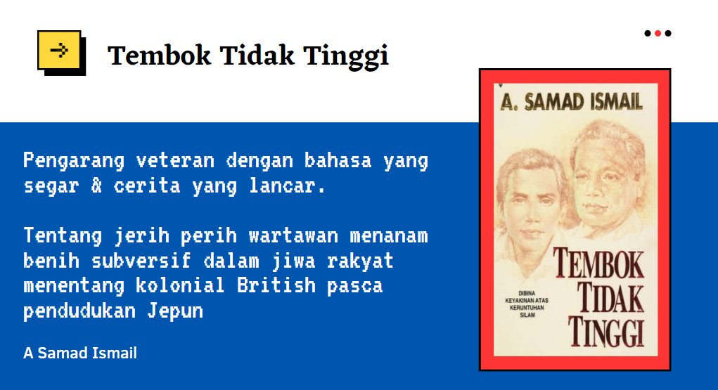 8. Tembok Tidak TinggiKita tak mungkin mengecapi rezeki kemerdekaan kalau bukan kerana jasa para wira yang tak didendang ini. Air mata dan darah untuk tanah air!