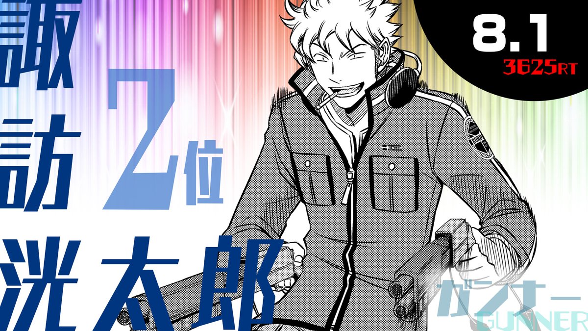 ワールドトリガー公式 誕生日rtランキング 続きまして ガンナー部門 の発表です 第3位は影浦隊 北添尋隊員 第2位は諏訪隊 諏訪洸太郎隊長 そして第1位には二宮隊の犬飼澄晴隊員が輝きました バランサーから特攻隊長まで チームに欠かせ