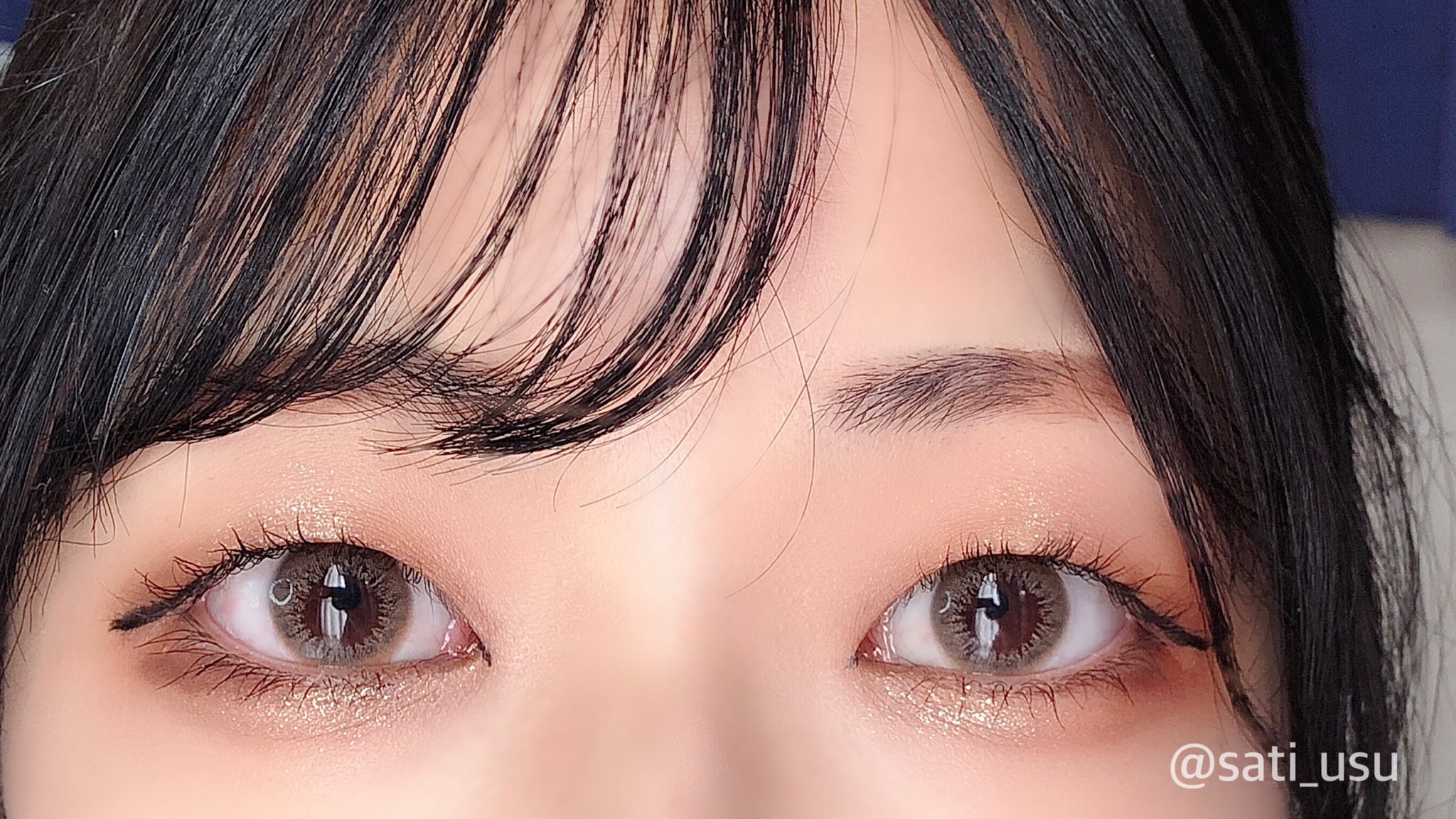 Twitter 上的 おさち 過去最高のメイクが出来ました すっきり上品な一重まぶたの魅力を上手く引き出して 薄く滲ませたオレンジ とラメで華やかさを出しました マスクから見える目元が魅力的に見える一重にしか出来ない可愛いメイクです 小さめの色素薄い系カラコンで